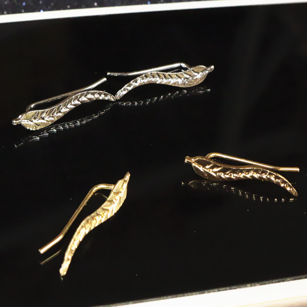 Exquisite Gold Color Leaf Earrings