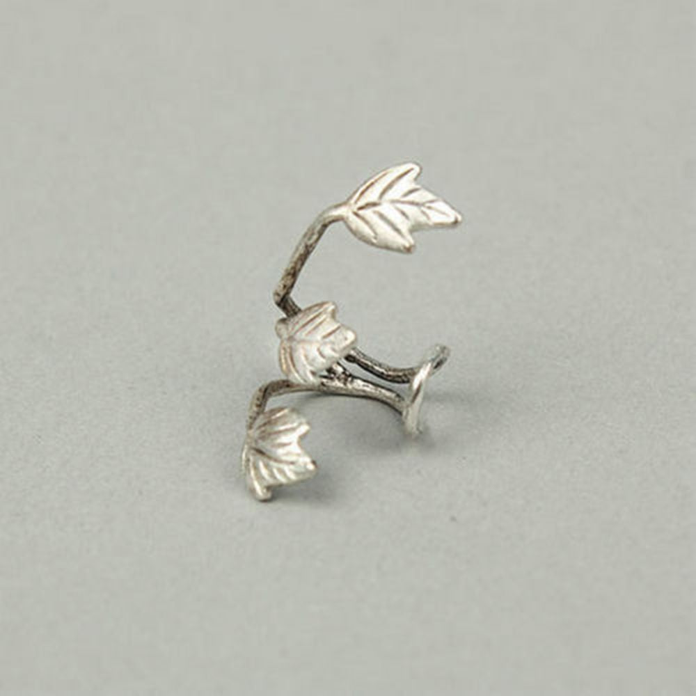 Plated Leaf Clip On Ear Cuff