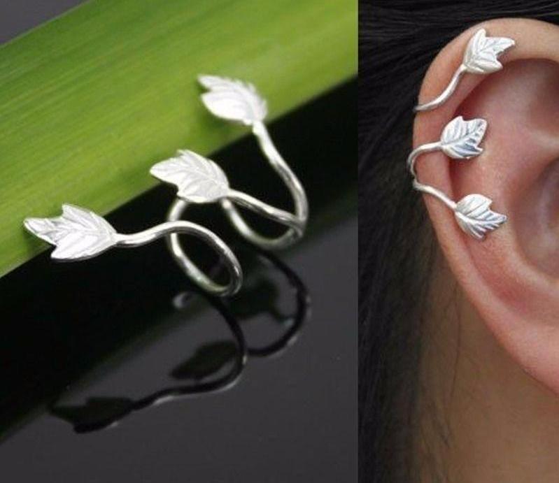 Plated Leaf Clip On Ear Cuff