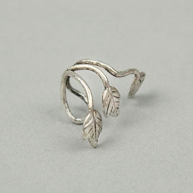 Plated Leaf Clip On Ear Cuff