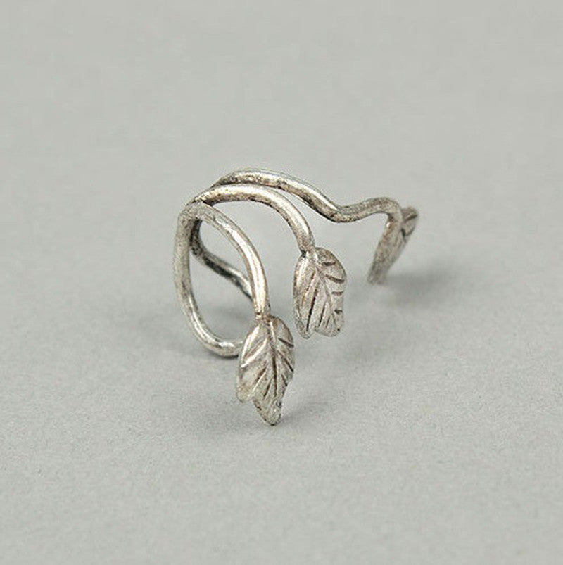 Plated Leaf Clip On Ear Cuff