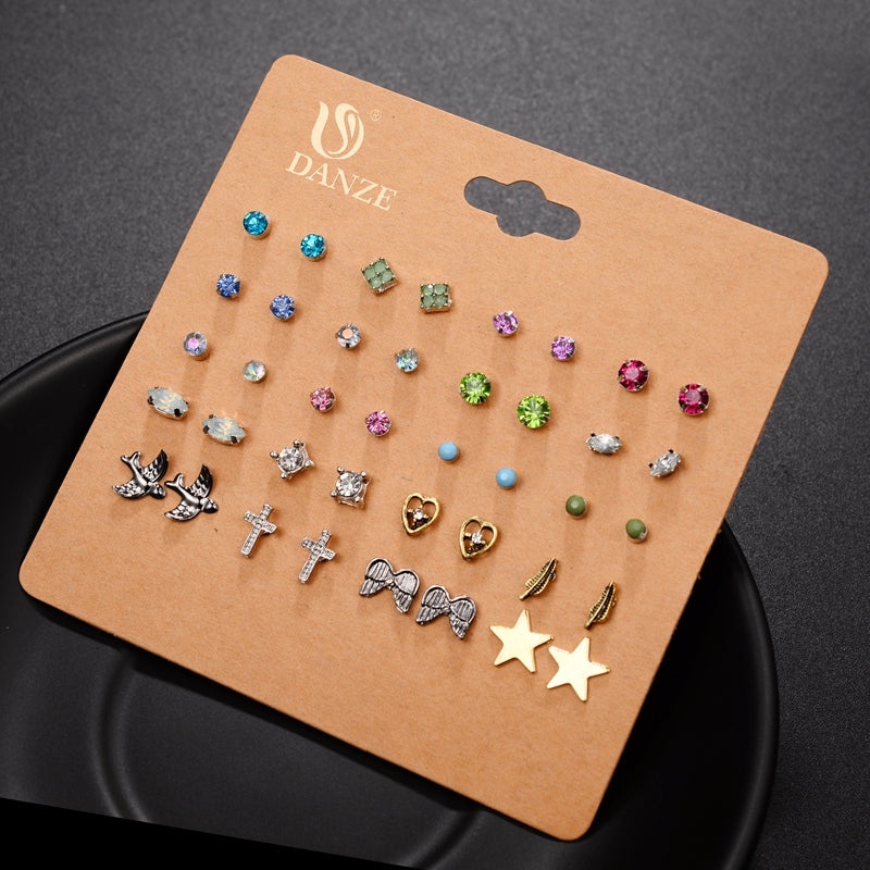 Brincos Mixed Stud Earrings