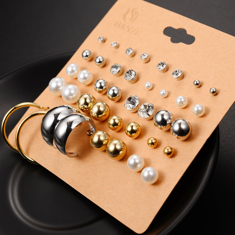 Brincos Mixed Stud Earrings
