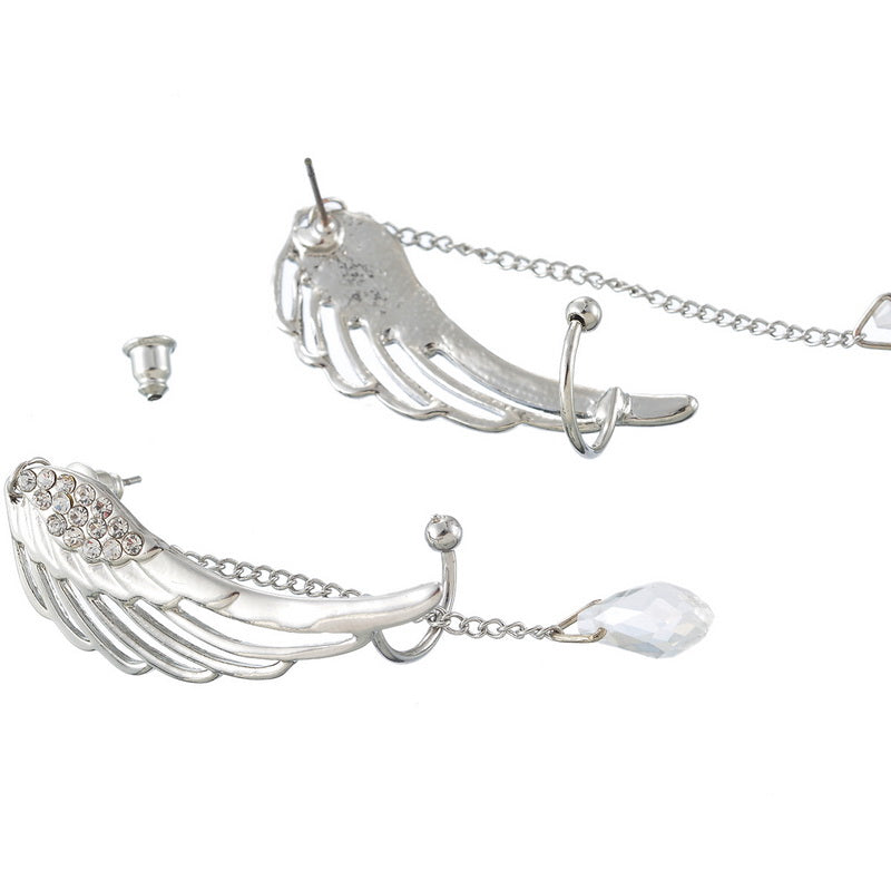 Fashion Crystal Angel Wings Ear Cuff