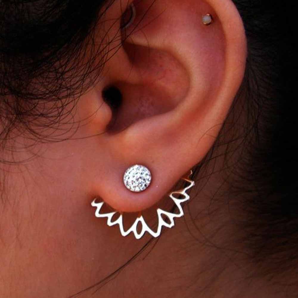 Lotus Crystal Flower Earrings