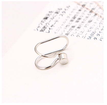 Heart Crystal Flower Ear Cuff