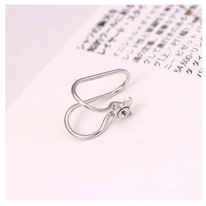 Heart Crystal Flower Ear Cuff