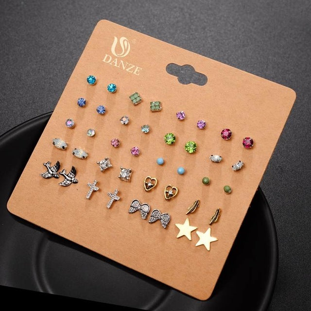 Brincos Mixed Stud Earrings