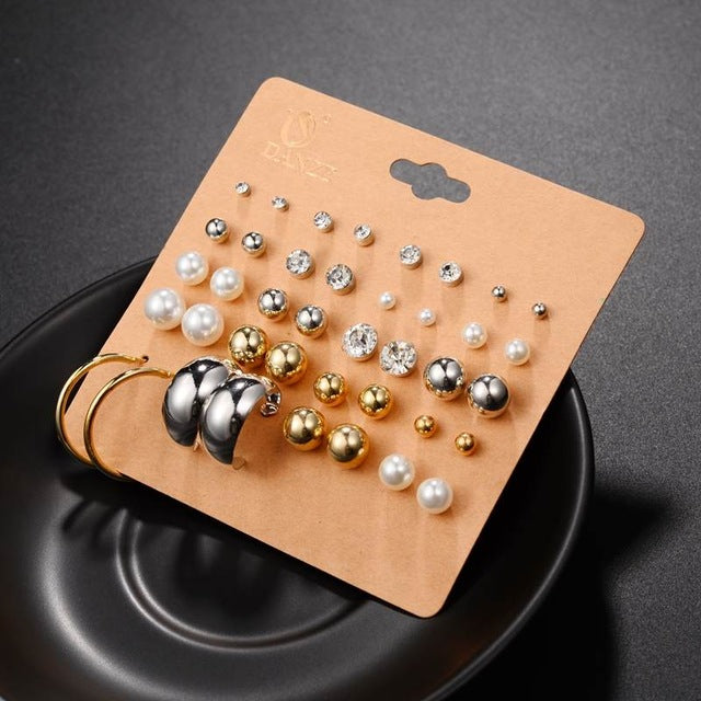 Brincos Mixed Stud Earrings