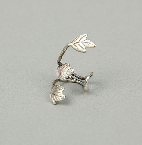 Plated Leaf Clip On Ear Cuff